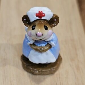 Wee Forest Folk M-95 Mousey Nurse Retired Signed AP, No WFF Box